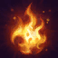 up in flames