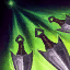 Five consecutive kunai
